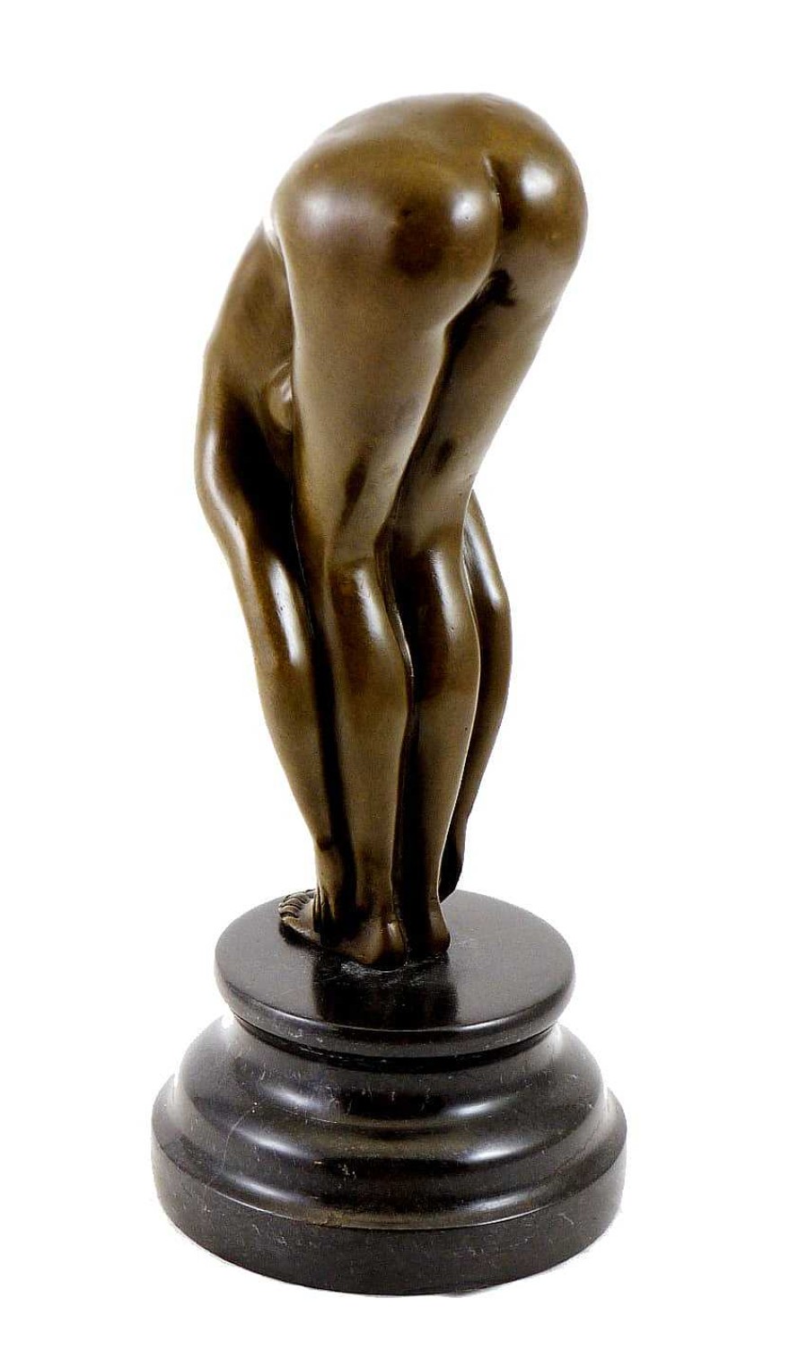 Miguel Fernando Lopez (Milo) Moderne Bronze Figur - Gebeugte Frau Auf Marmor, Sign. Milo Online