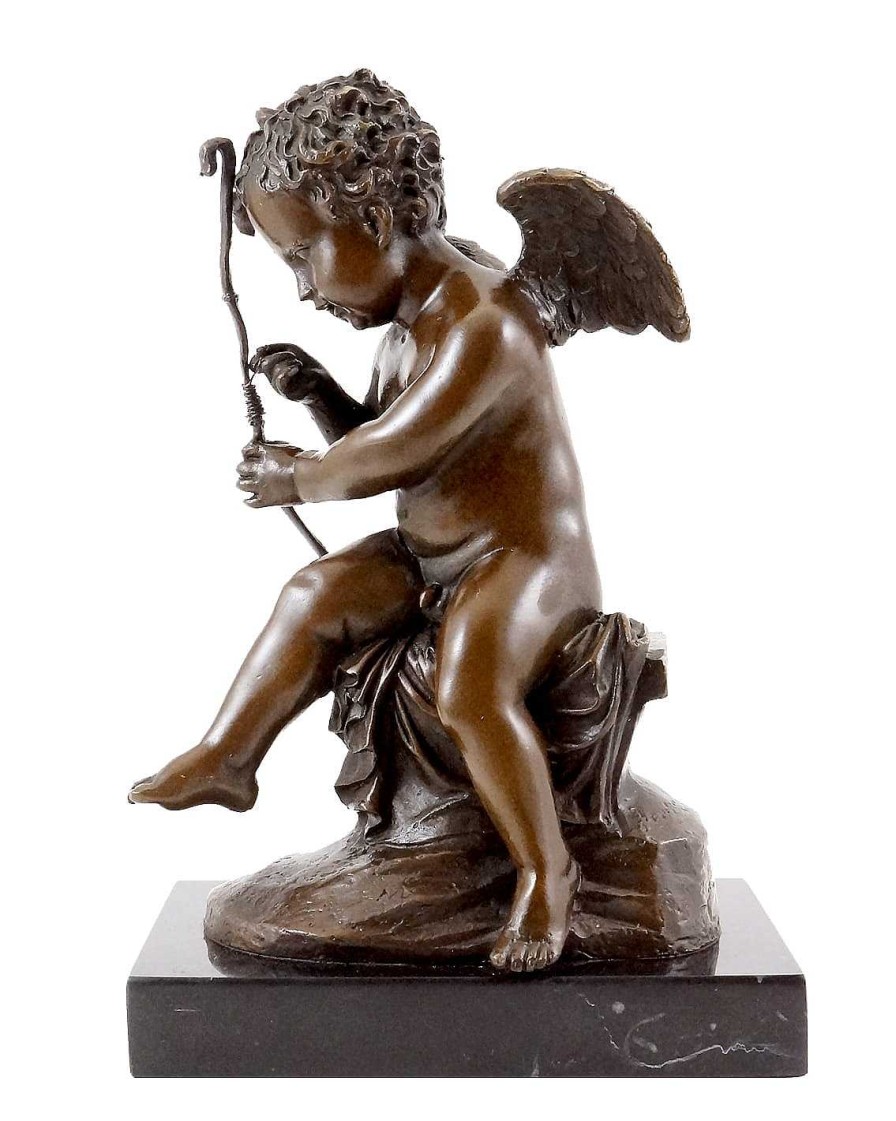 Kunst & Ambiente Bronzefigur - Amor / Gott Der Liebe / Cupido - Sign. Charles Louchet Clearance