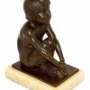 Kunst & Ambiente Art Deco Skulptur - Un Faune Assis (1930) - Satyr / Faun - Paul Silvestre Clearance