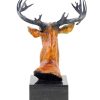 Kunst & Ambiente Grose Hirsch Buste - Bronzefigur Auf Marmor - Signiert Bonheur Clearance