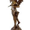 Kunst & Ambiente Xxl Jugendstil Bronze - Tanzender Engel Amor - Moreau Hot