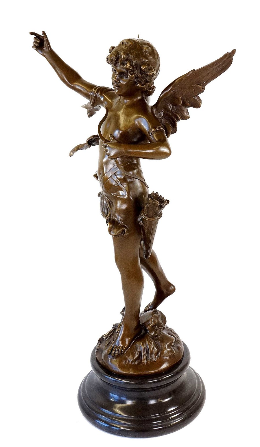 Kunst & Ambiente Xxl Jugendstil Bronze - Tanzender Engel Amor - Moreau Hot