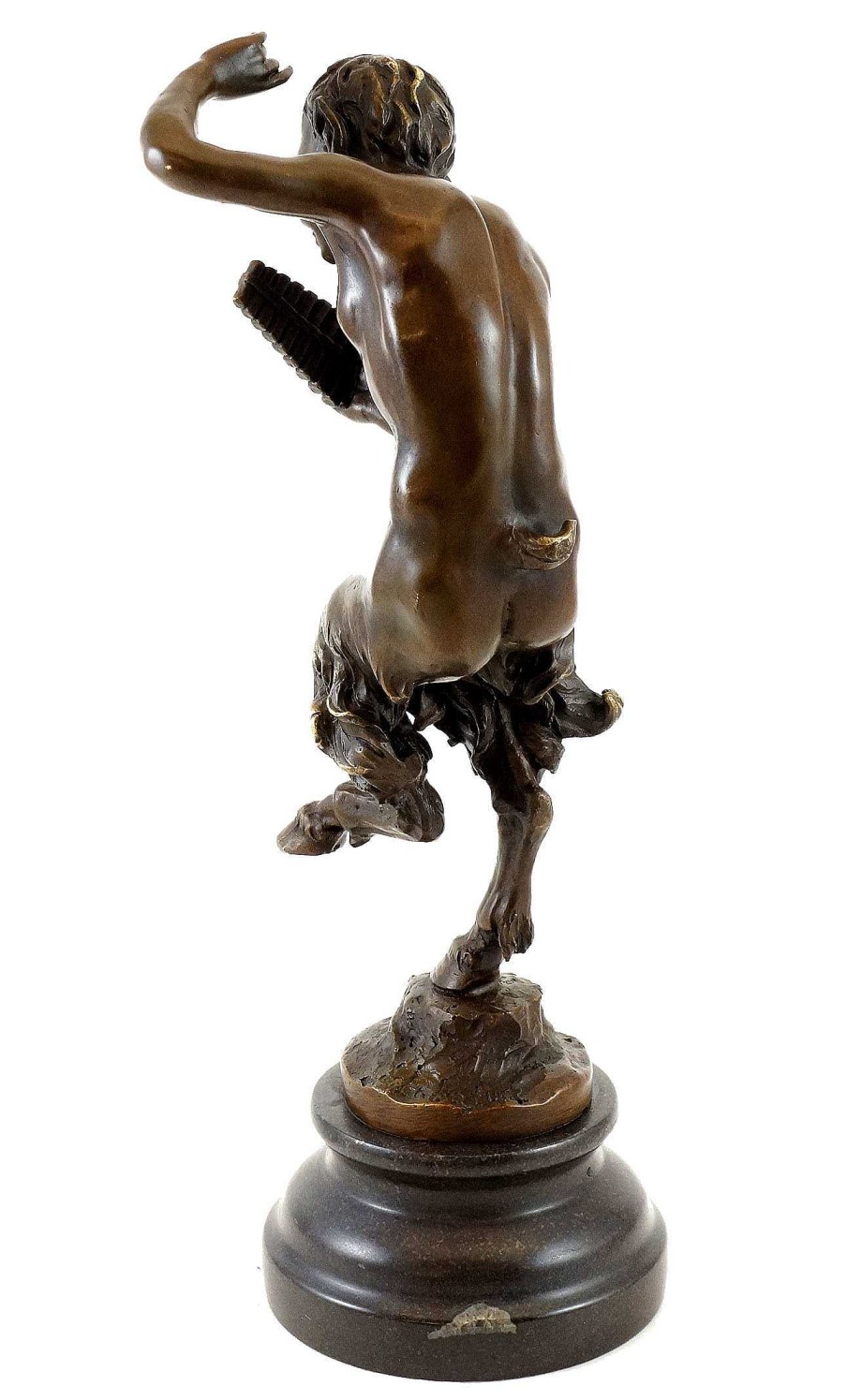 Kunst & Ambiente Bronzefigur - Tanzender Satyr Mit Panflote - Jules Jacques Labatut Clearance