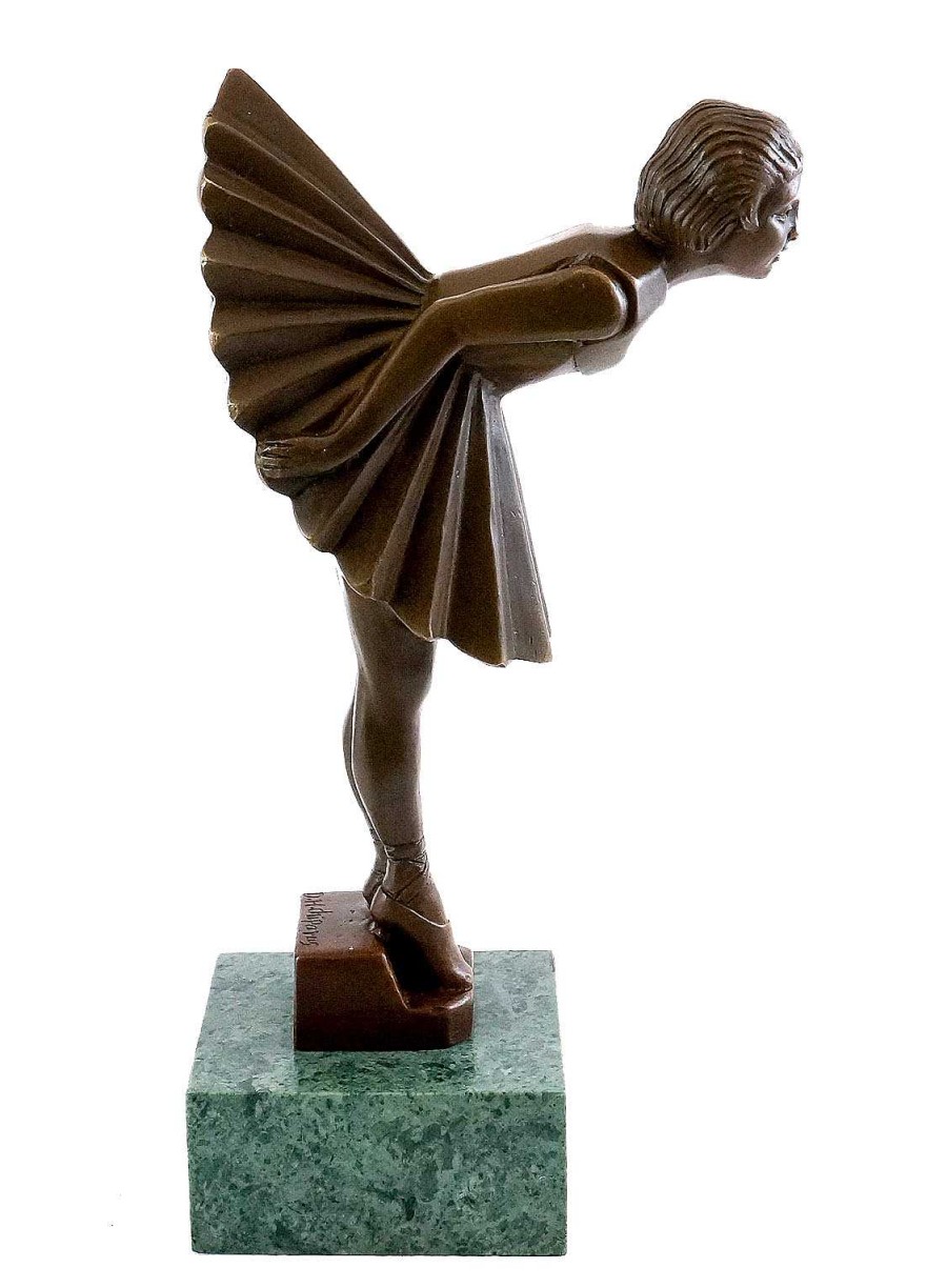 Demétre Haralamb Chiparus Art Deco Bronzeskulptur - Ballerina / Tanzerin - Sign. Chiparus Clearance