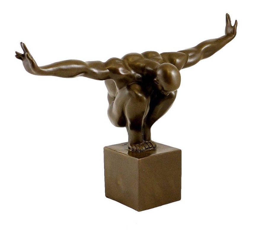 Miguel Fernando Lopez (Milo) Moderne Bronzefigur - Der Athlet - Signiert Milo Online