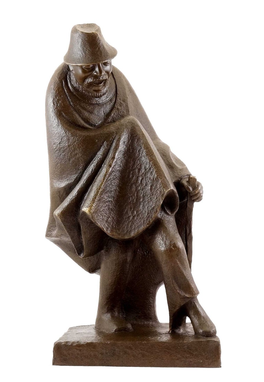 Ernst Heinrich Barlach Bronzefigur - Vergnugtes Einbein (1934) - Sign. Ernst Barlach Hot