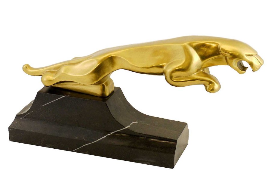 Kunst & Ambiente Legendare Kuhlerfigur Der Marke Jaguar - Leaper - Aus Bronze Clearance