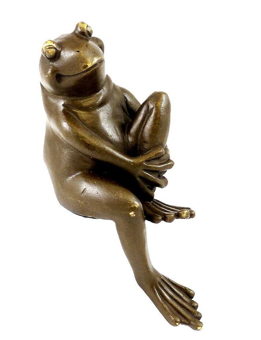 Franz Bergmann Wiener Bronze Lustige Tierfigur - Sitzender Frosch - V. Bergmann Best