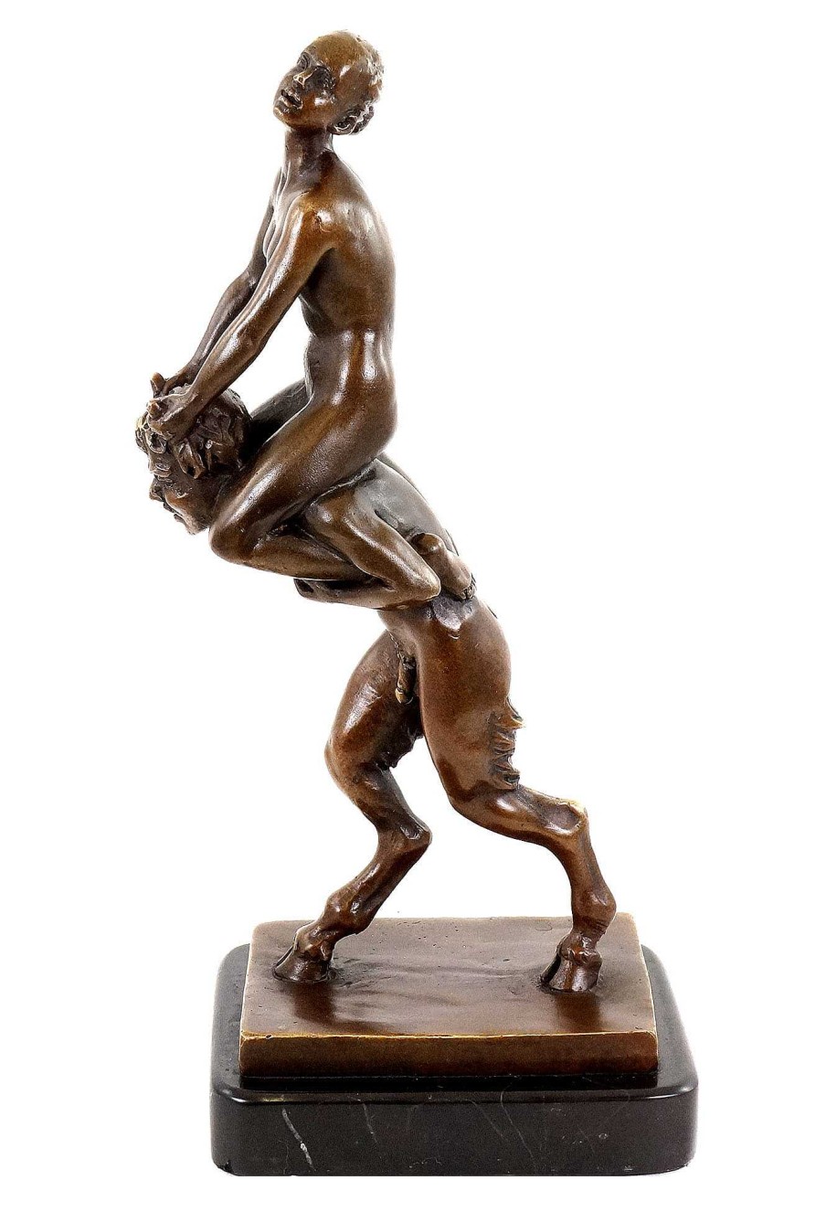 Franz Bergmann Jungfer Reitet Faun - Wiener Bronze - Bergmann Wholesale