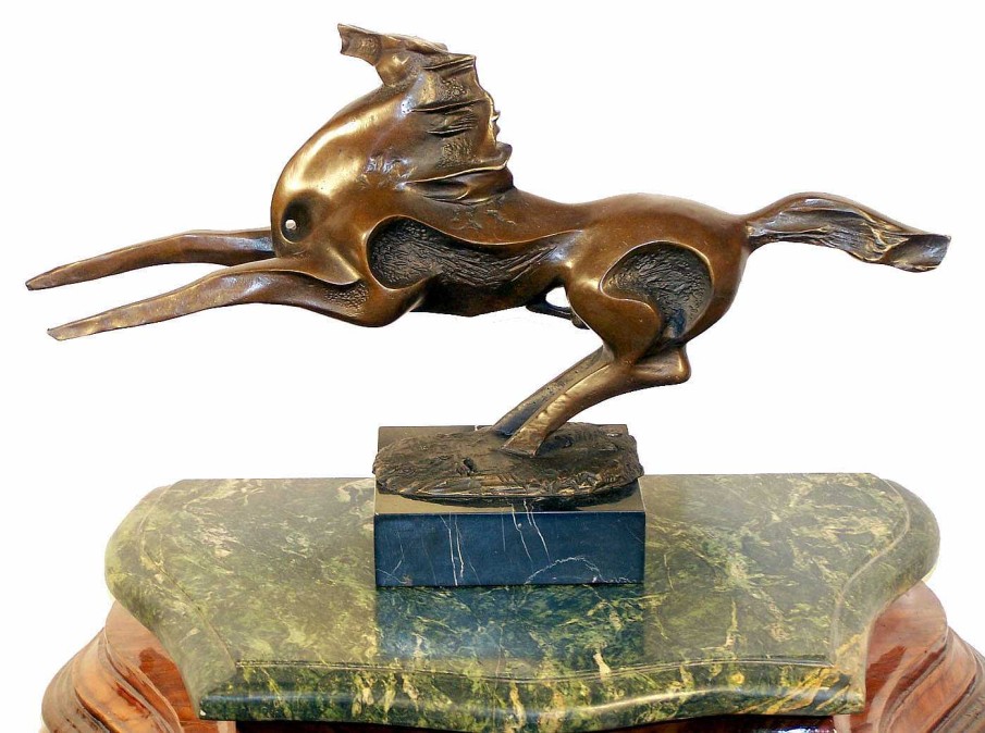 Kunst & Ambiente Grose Modern Art Kunstlerbronze - Pferd / Hengst Im Sprung Wholesale