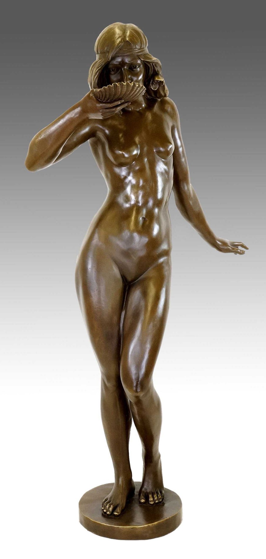 Edward Francis McCartan Girl Drinking From A Shell - Jugendstil Bronze - E. Mccartan Online