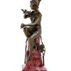 Kunst & Ambiente Jugendstil Figur Aus Bronze - Frau Mit Taube - Signiert F. Preiss Wholesale