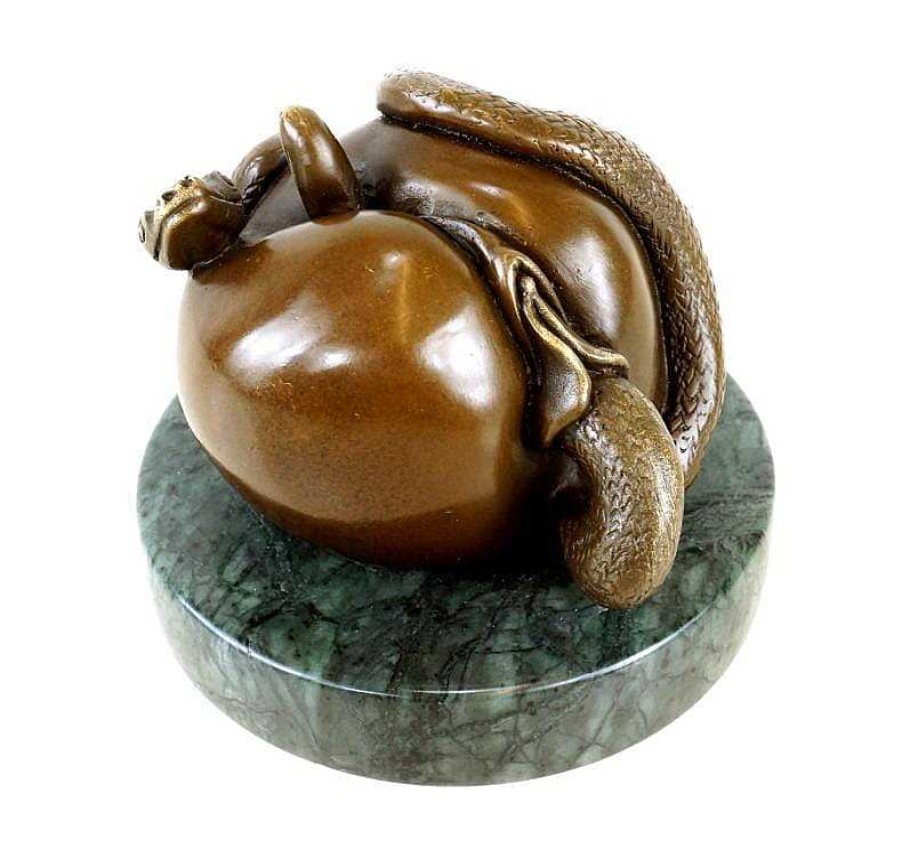 Miguel Fernando Lopez (Milo) Die Verbotene Frucht - Vagina Apfel Figur Aus Bronze - Signiert Milo New