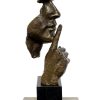 Salvador Dali Die Stille - Moderne Bronzeskulptur - Hommage An Salvador Dali New