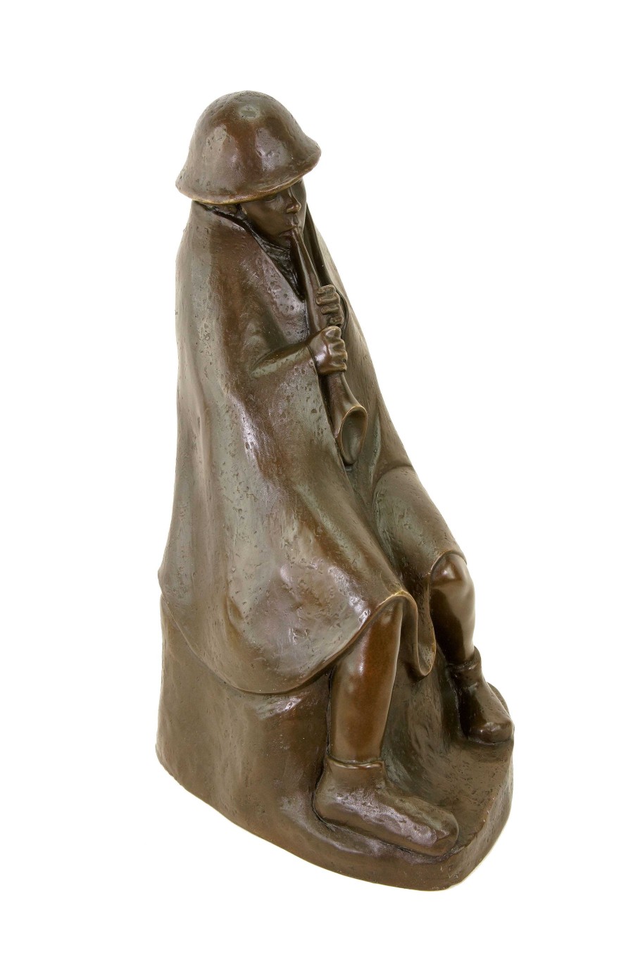 Ernst Heinrich Barlach Moderne Bronzefigur - Der Flotenblaser - Ernst Barlach 1934 Hot