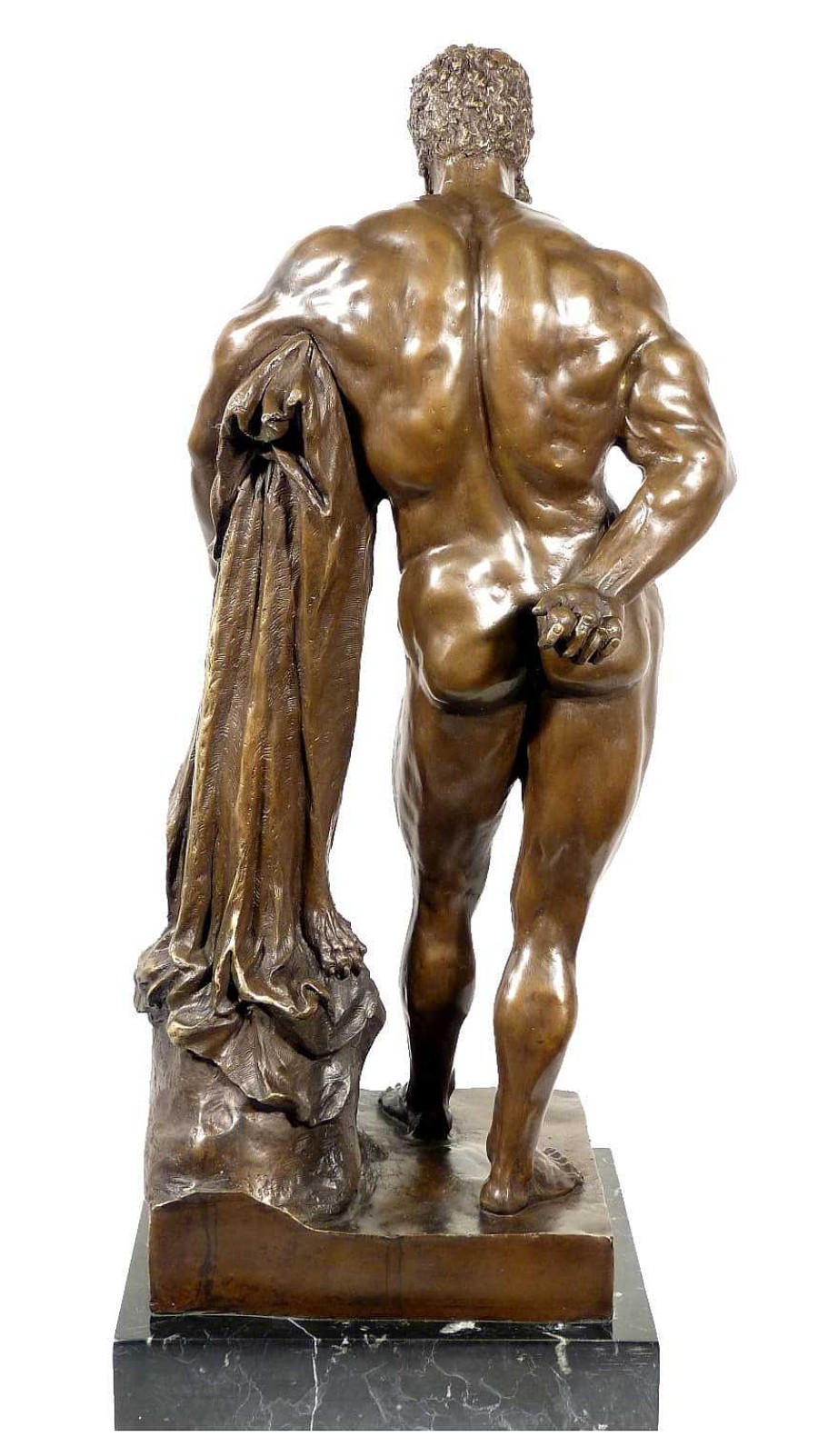 Kunst & Ambiente Grose Mythologie Bronzefigur - Herkules Farnese - Signiert Glycon Online