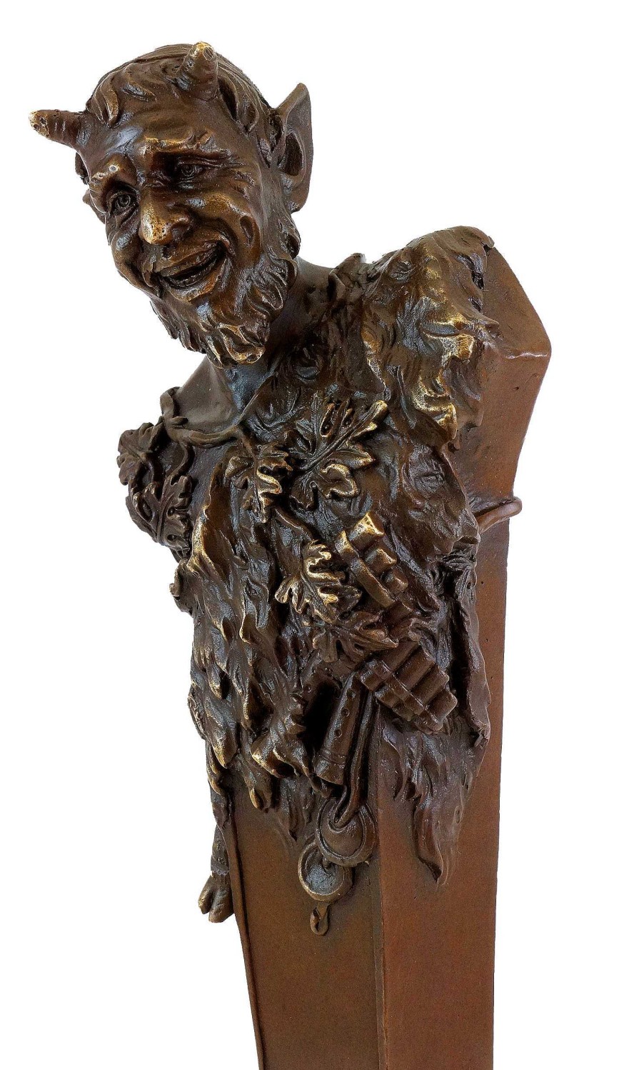 Franz Bergmann Wiener Bronze Skulptur - Faun-Buste - Bergmann Stempel Online