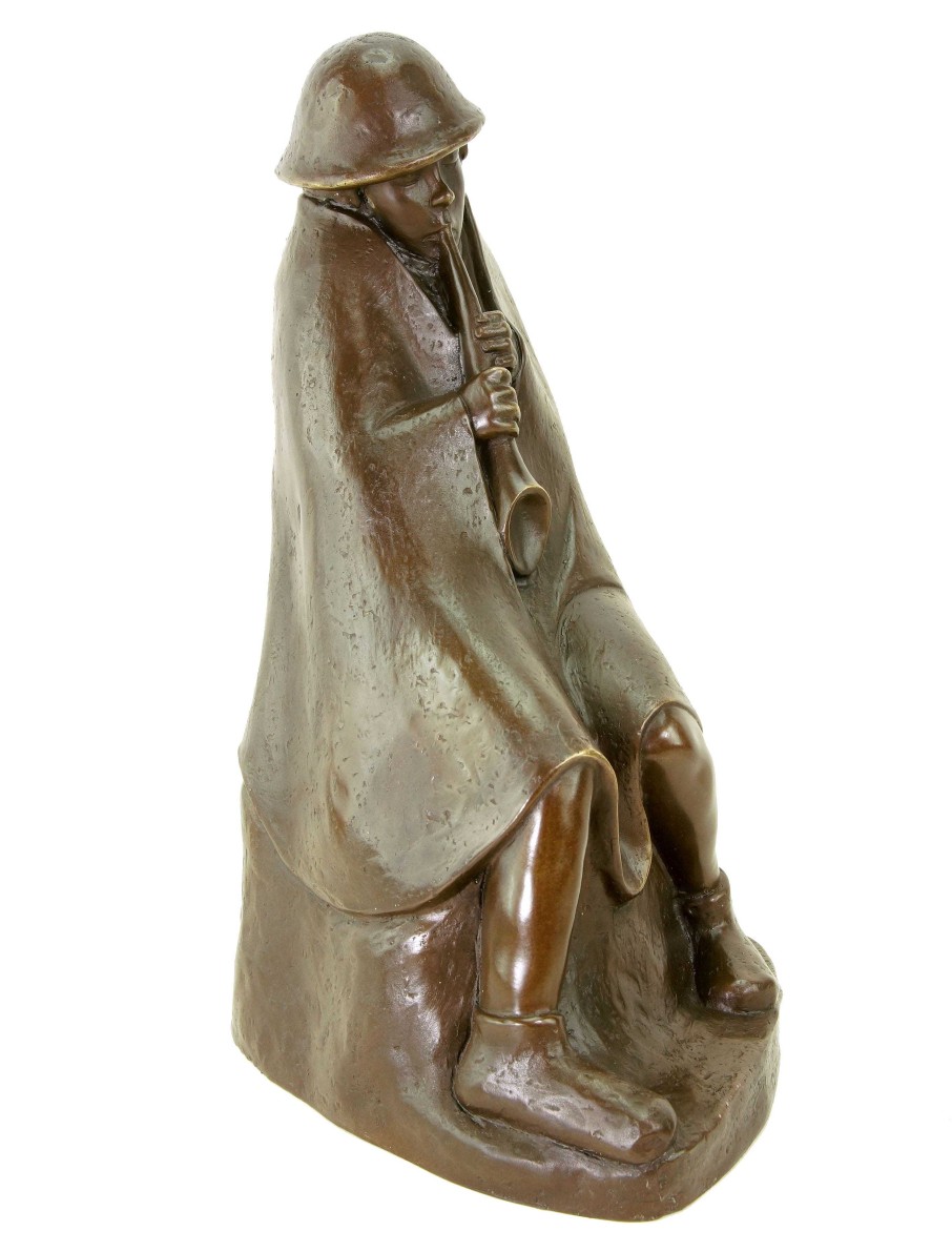 Ernst Heinrich Barlach Moderne Bronzefigur - Der Flotenblaser - Ernst Barlach 1934 Hot