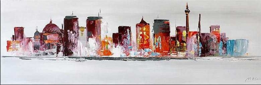 Martin Klein Modern Art Berlin Skyline - Acryl Auf Leinwand Martin Klein. Induviduelle Lifestyle-Gemalde Einschlagiger Metropolen Im Online-Shop Von Kunst & Ambiente Best