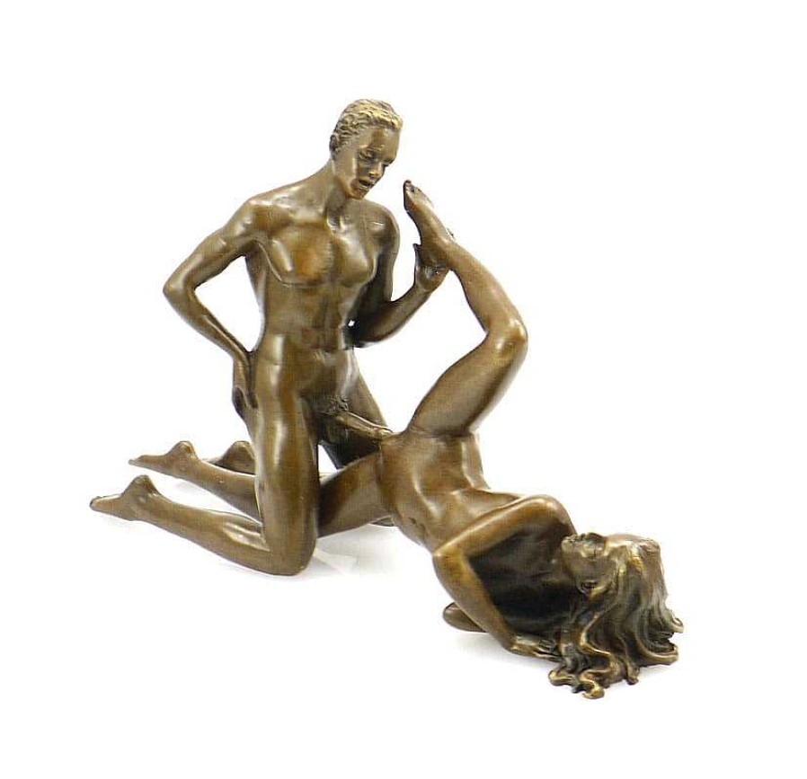 Kunst & Ambiente Erotik Bronzefigur - Liebespaar Beim Sexspiel - Signiert J. Patoue Best