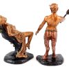 Kunst & Ambiente Erotische Wiener Bronze - Liebestoller Faun / Satyr - 2 Tlg. - 100 % Bronze Online