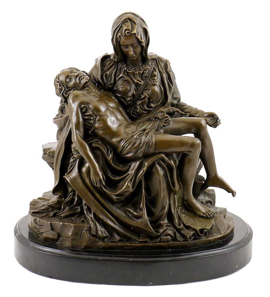 Michelangelo Buonarroti Romische Bronzefigur - Pieta (1499) - Signiert - Michelangelo Clearance