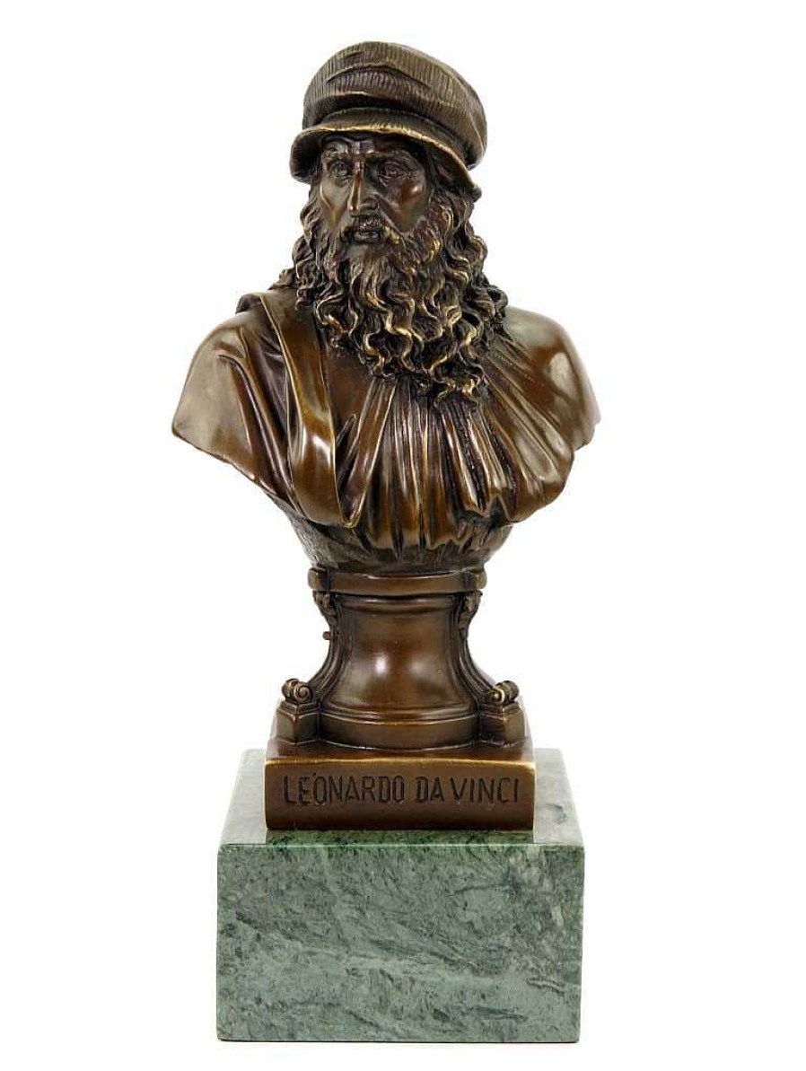 Miguel Fernando Lopez (Milo) Leonardo Da Vinci Buste - Limitierte Bronzestatue - Signiert Milo Online