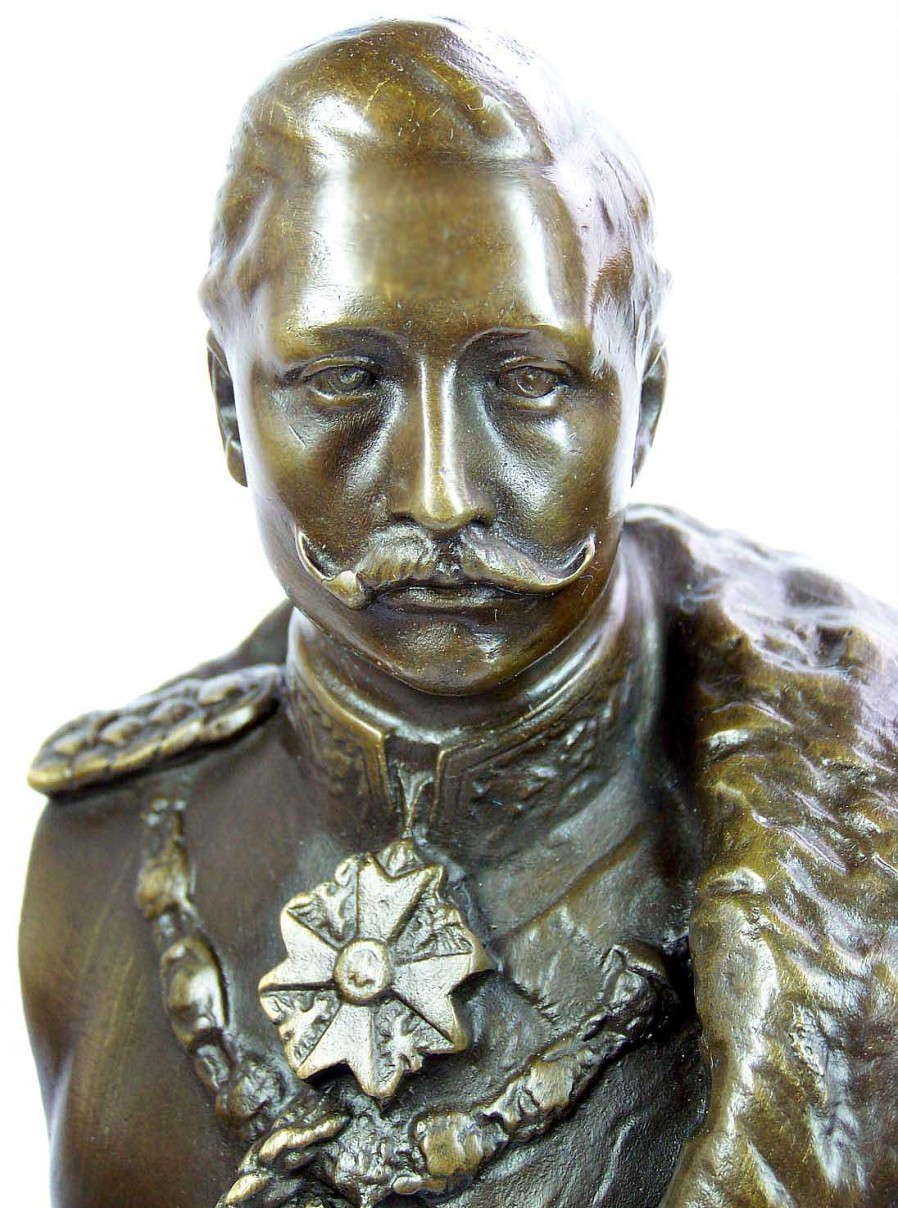 Kunst & Ambiente Kaiser Wilhelm Der 2. - Bronze Buste Deutsches Kaiserreich - Signiert Clearance