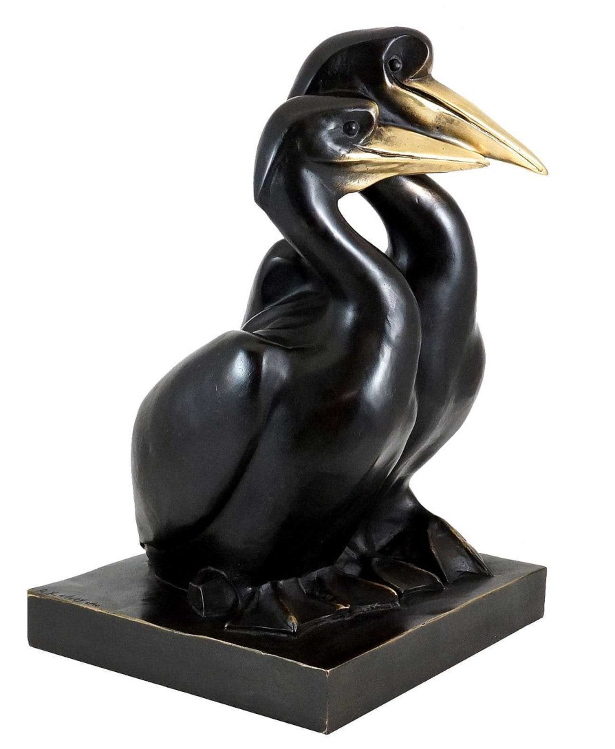 Alexander Kéléty Art Deco Bronzefigur - Two Pelicans - Alexander Kelety Hot