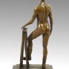 Kunst & Ambiente Erotische Bronze - Nackter Mann Mit Hut Und Stiefeln - M.Nick Online