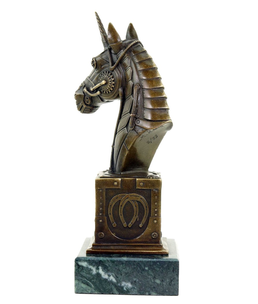 Martin Klein Steampunk Figur - Einhorn Buste - Limitierte Bronze Von Martin Klein New