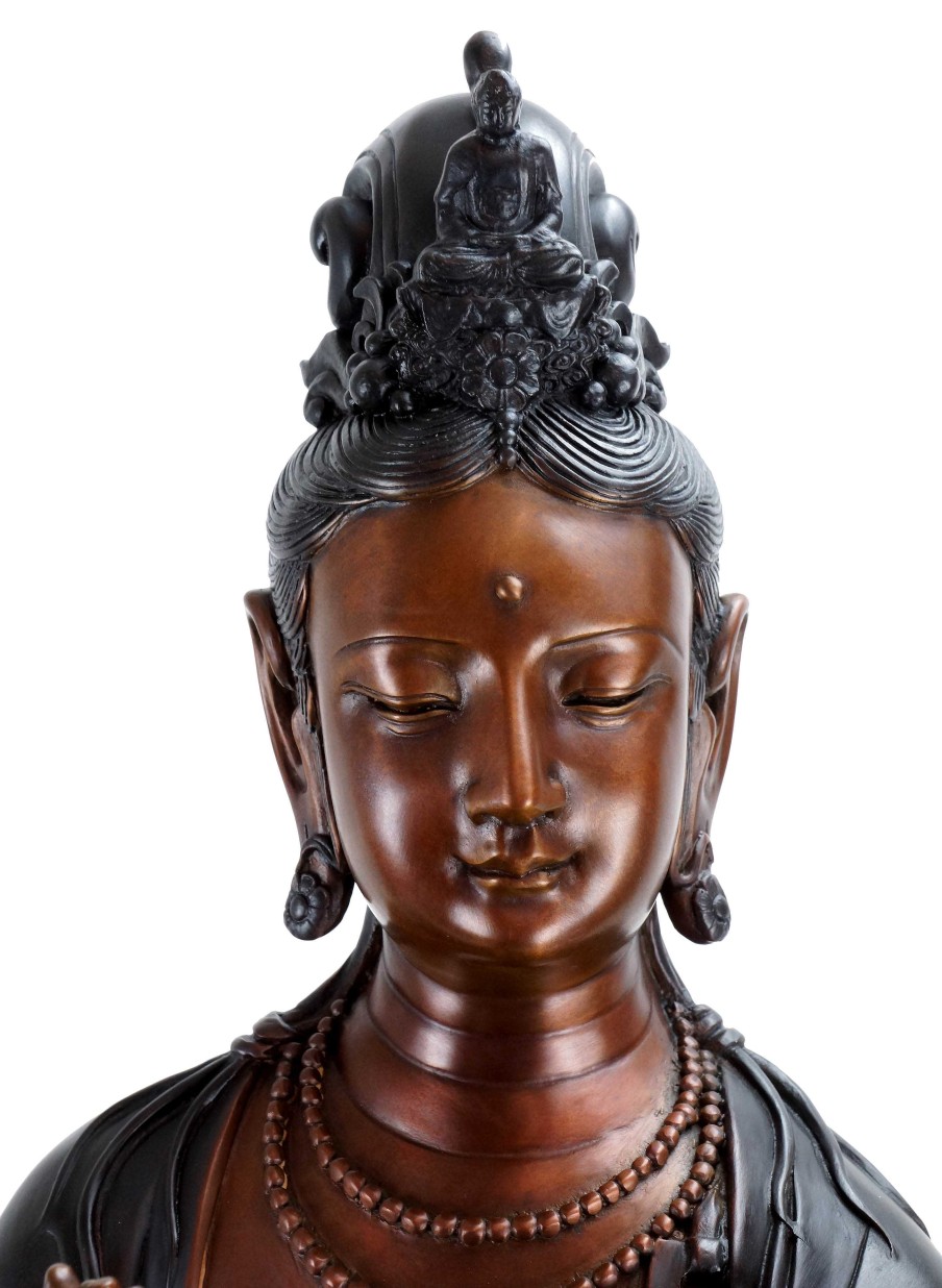 Miguel Fernando Lopez (Milo) Weise Tara - Bronze Buddha Statue - Yoga Zen Skulptur - Sign. Milo Hot