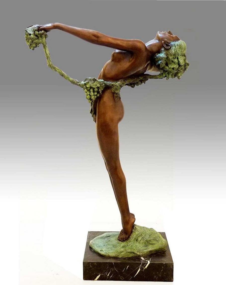 Harriet Whitney Frishmuth Grosbronze - Akt Skulptur - The Vine - Harriet Frishmuth - 1921 New