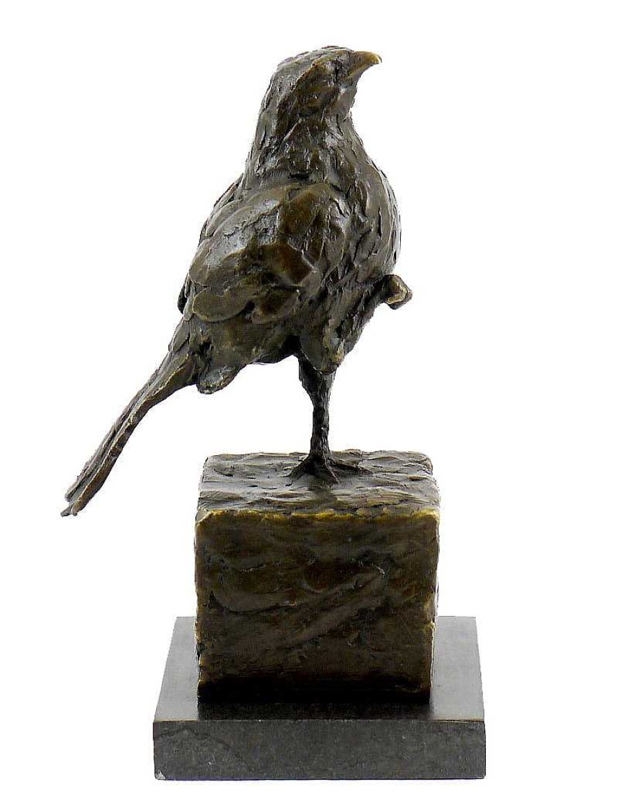 Rembrandt Bugatti Bronzeskulptur Auf Marmor - Stolzer Vogel - Rembrandt Bugatti Best