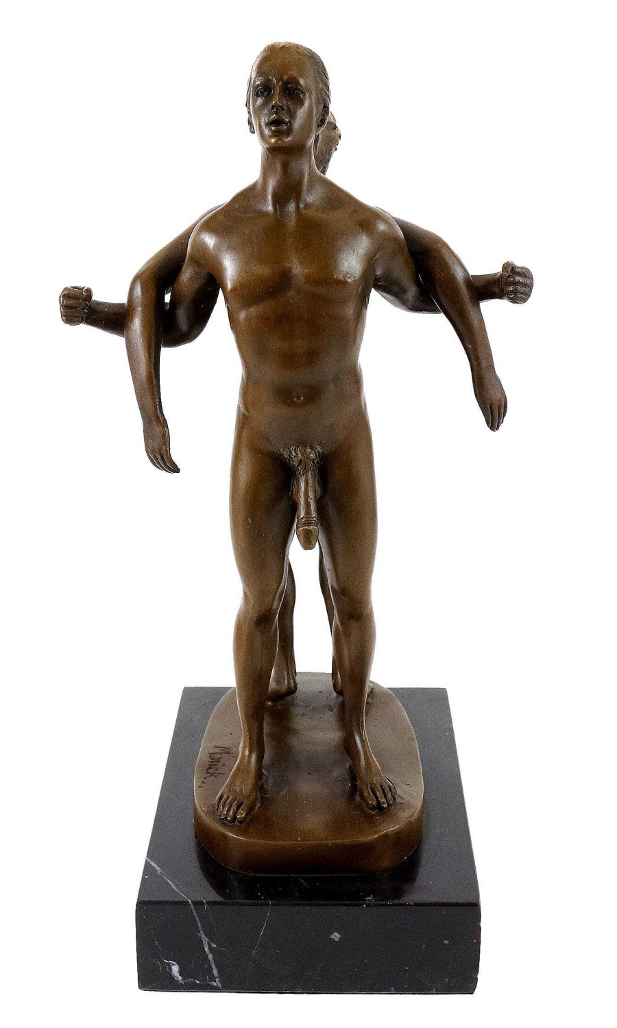 Kunst & Ambiente Bronze-Figur - Gay Paar In Akrobatischer Haltung - Sign. M. Nick Online