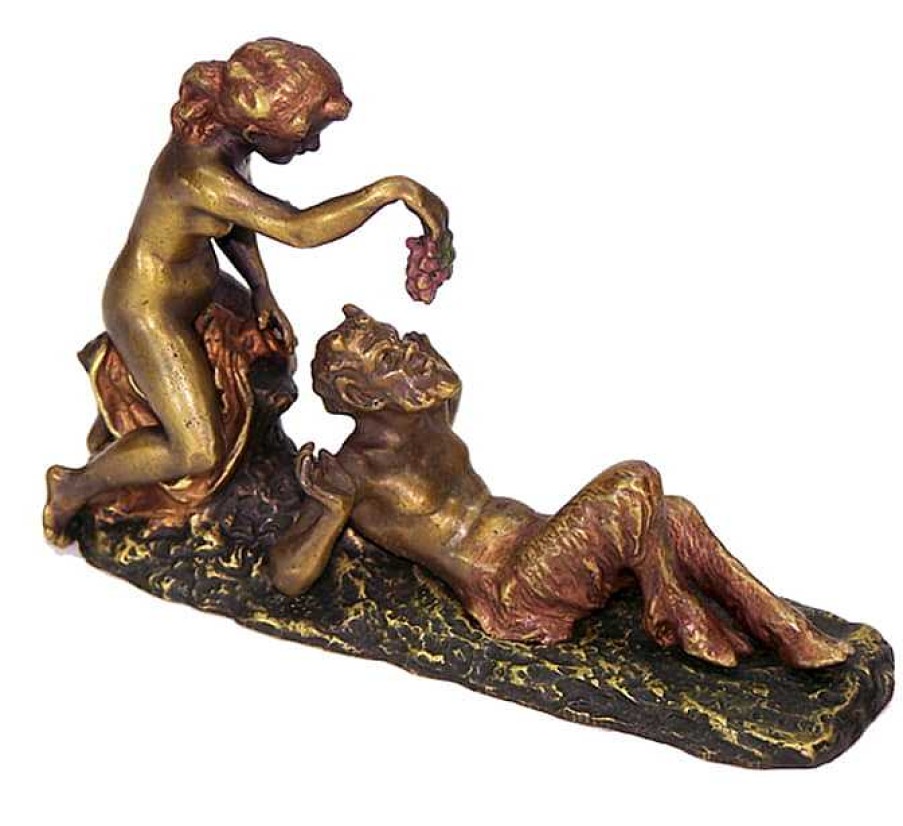 Franz Bergmann Erotik Wiener Bronze Faun/Satyr 2-Teilig Von Bergmann - Traubenparchen Best