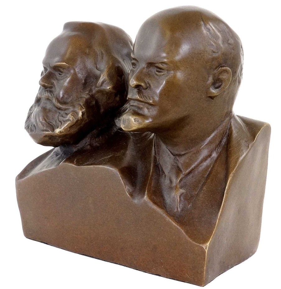 Kunst & Ambiente Bronze Buste - Marx Und Lenin - Bronzefigur Hot