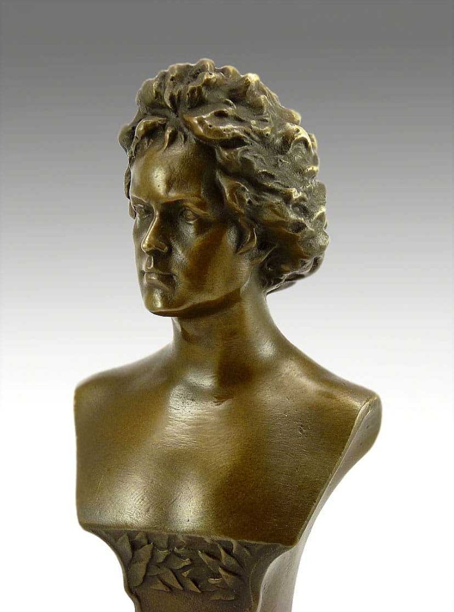 Kunst & Ambiente Bronzefigur Beethoven - Bronze Buste Signiert Clearance