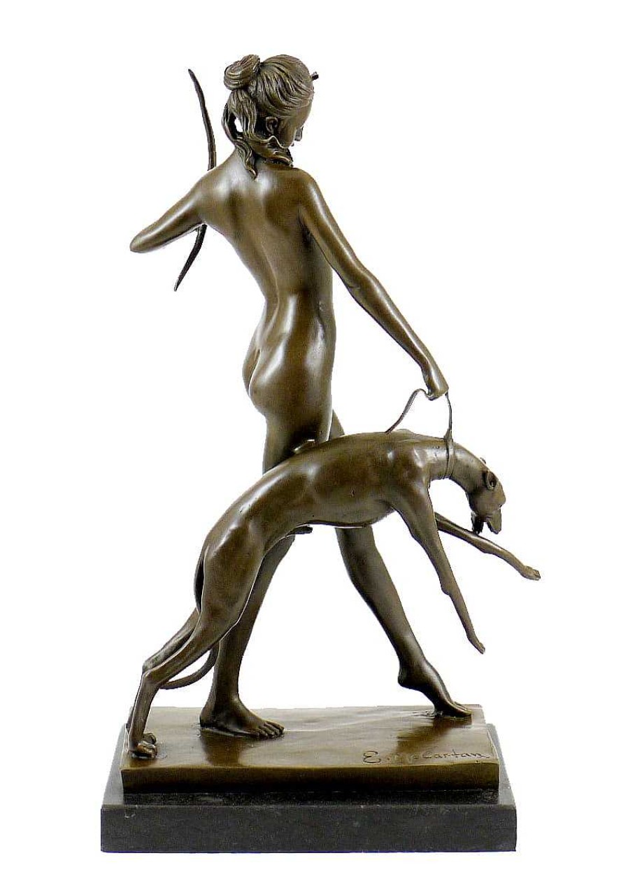 Edward Francis McCartan Bronzeskulptur - Diana Mit Hund - Sign. Edward Mccartan Online