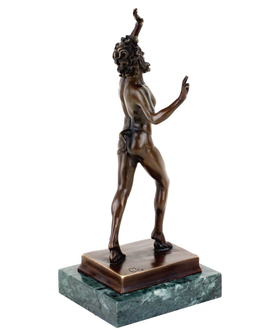 Miguel Fernando Lopez (Milo) Fauno Danzante Aus Pompeji - Tanzender Faun In Bronze - Sign. Milo Clearance