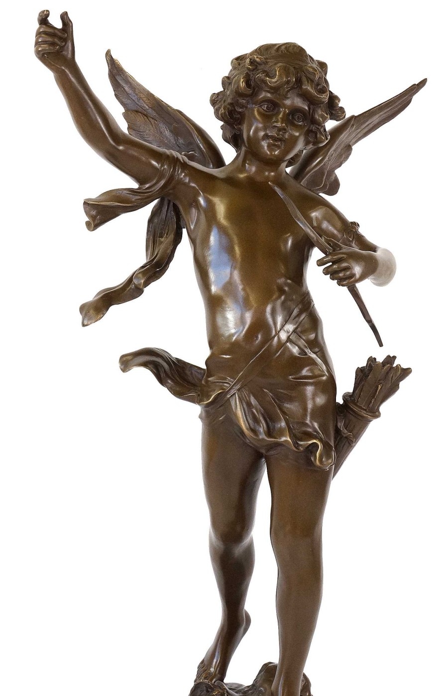 Kunst & Ambiente Xxl Jugendstil Bronze - Tanzender Engel Amor - Moreau Hot