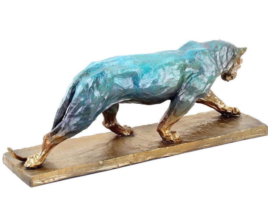 Rembrandt Bugatti Panther Im Laufen - Signiert Bugatti - Limitierte Bronzeskulptur New