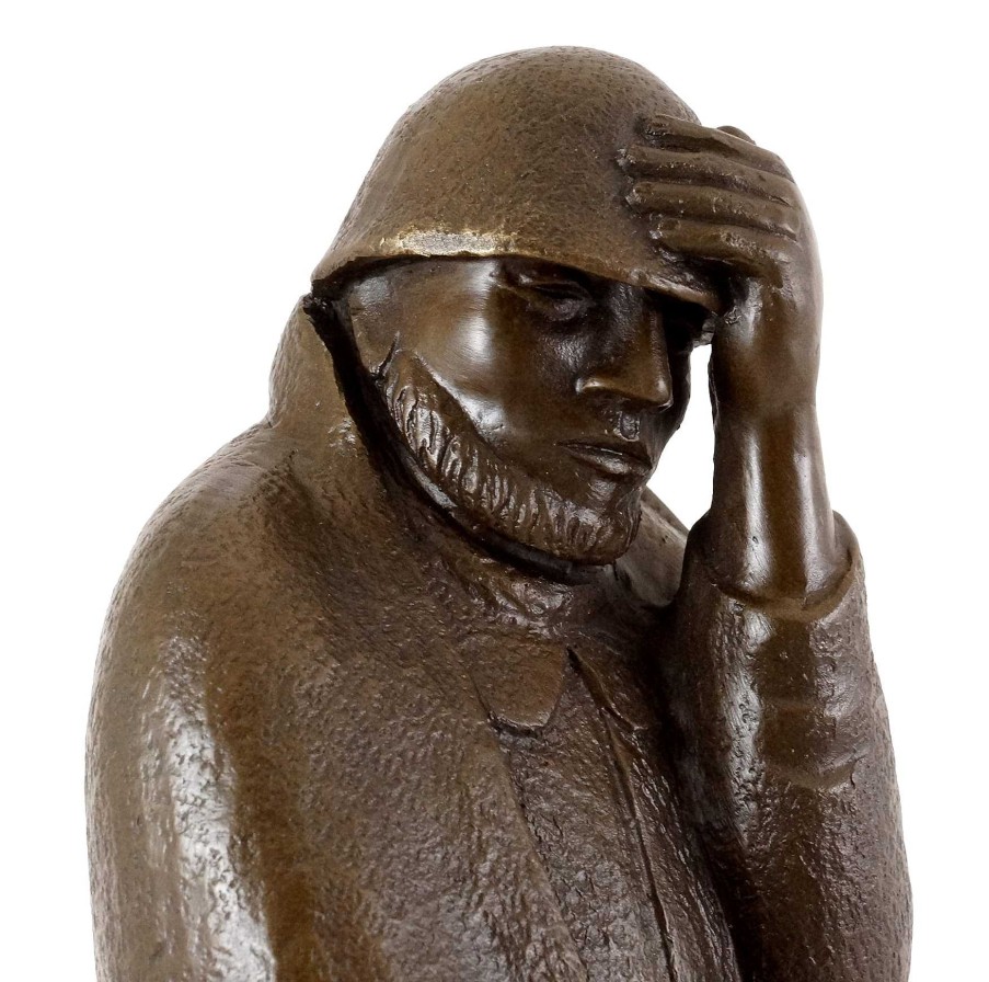 Ernst Heinrich Barlach Bronzestatue - Wanderer Im Wind (1934) - Ernst Barlach Clearance