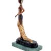 Kunst & Ambiente Art Deco Bronze Tanzerin Von Ferdinand Preiss - Revuetanzerin Best