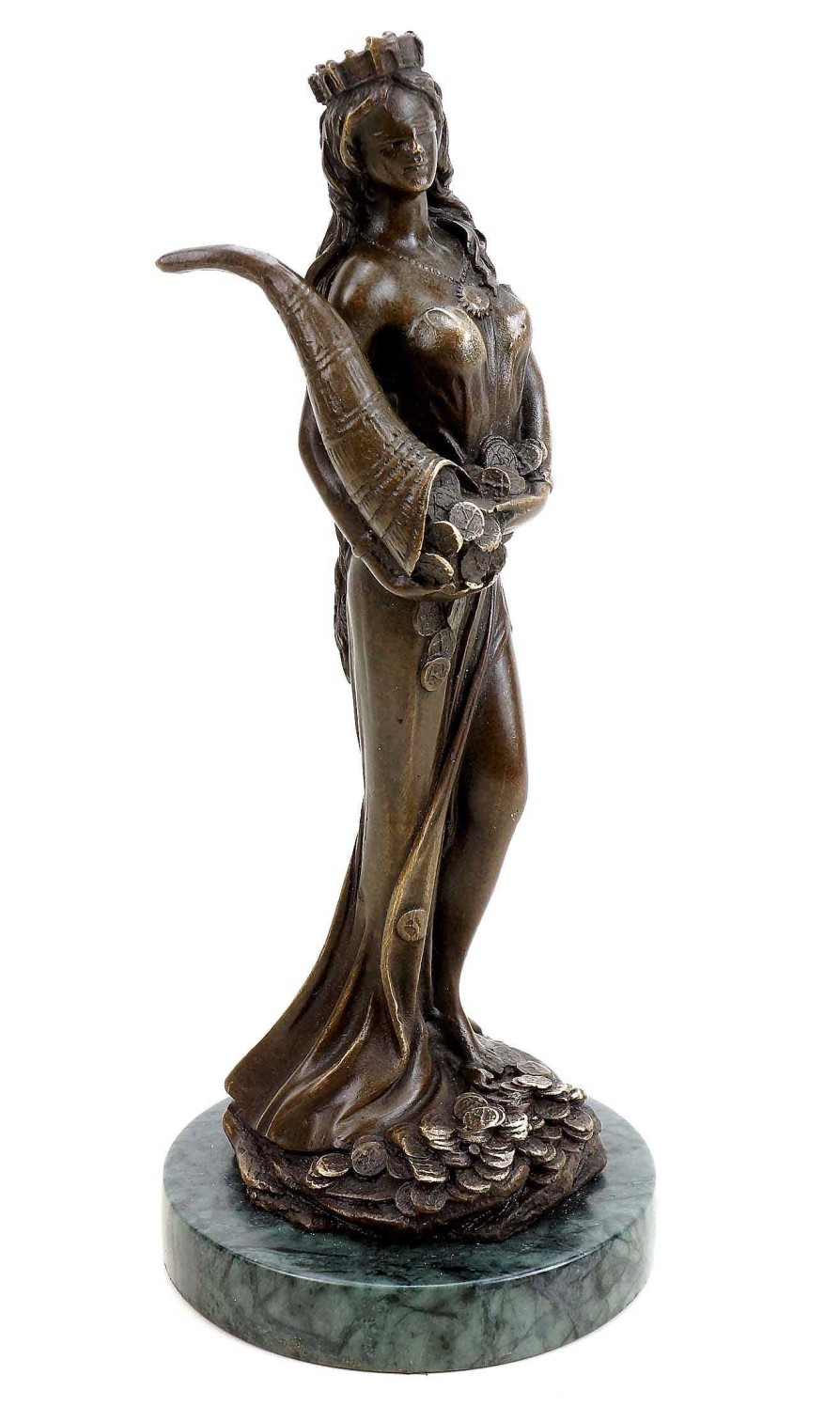 Kunst & Ambiente Fortuna - Tyche - Glucksgottin - Patoue - Griechische Statue Online