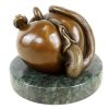 Miguel Fernando Lopez (Milo) Die Verbotene Frucht - Vagina Apfel Figur Aus Bronze - Signiert Milo New