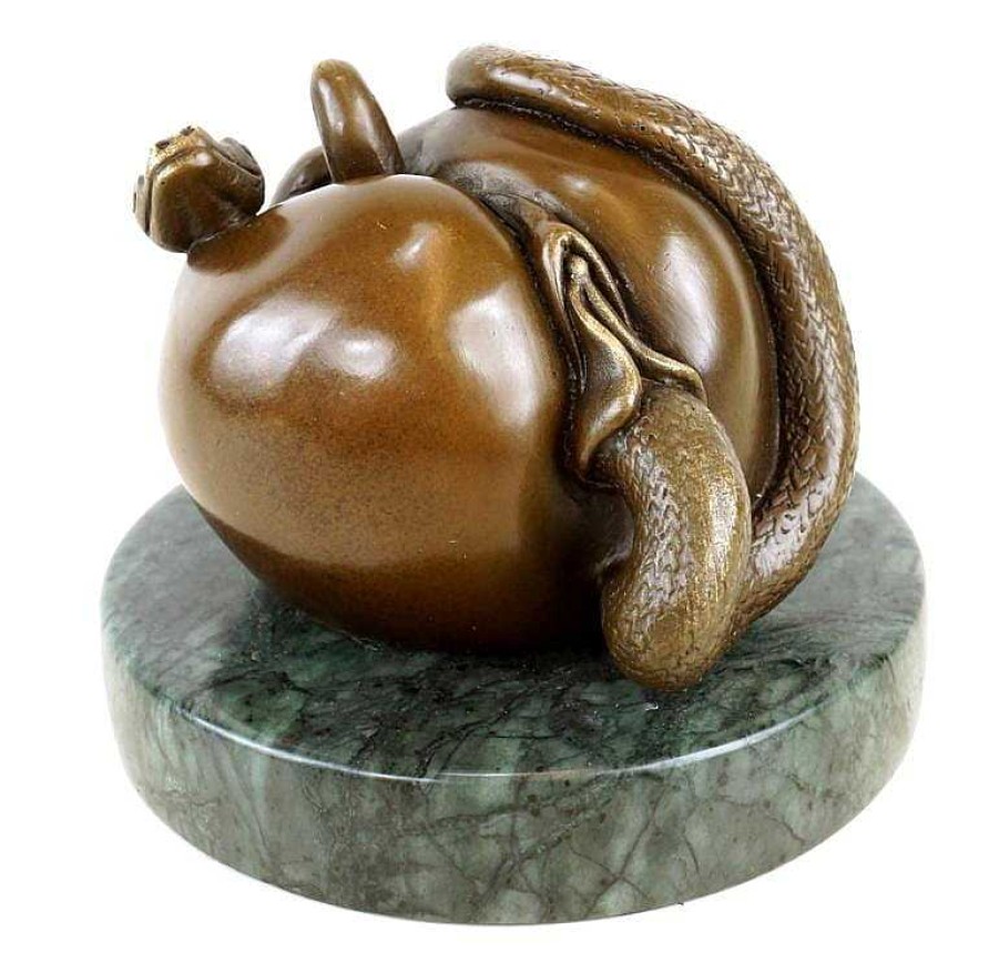 Miguel Fernando Lopez (Milo) Die Verbotene Frucht - Vagina Apfel Figur Aus Bronze - Signiert Milo New