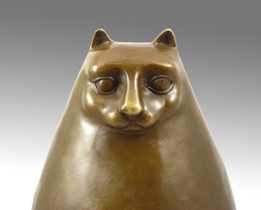 Fernando Botero Moderne Bronze Skulptur - Grose Dicke Katze - Signiert Botero Hot