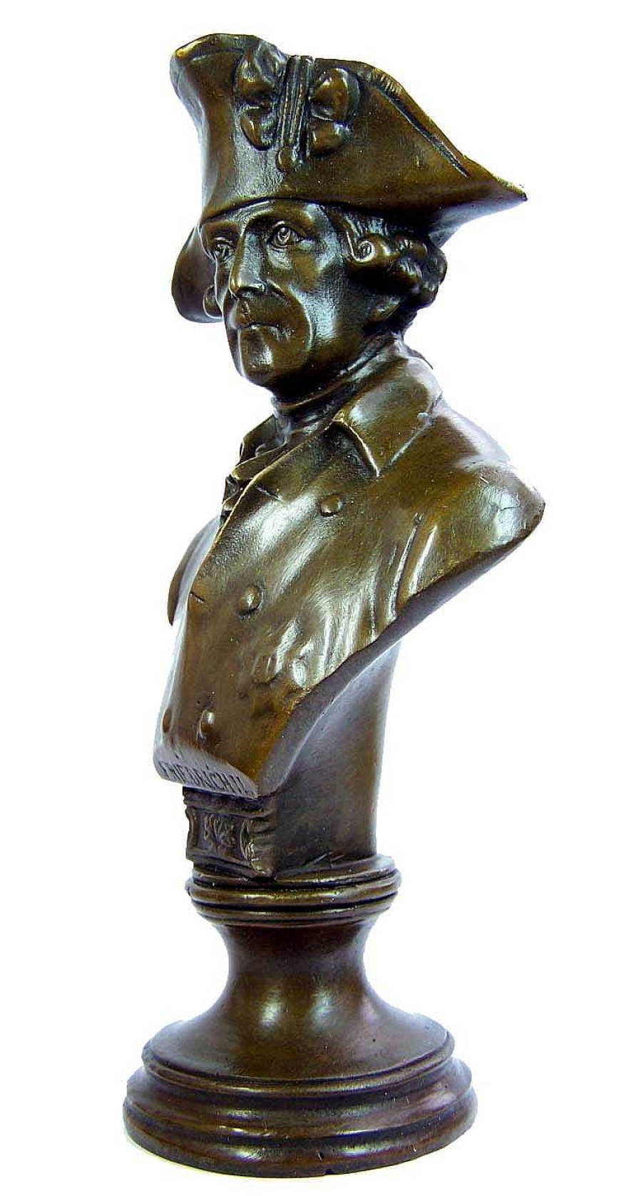 Kunst & Ambiente Friedrich Ii. Der Grose - Fritz Bronze Buste Mit Kleinhut - Signiert Online