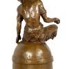 Miguel Fernando Lopez (Milo) Jugendstil Bronzefigur Faun / Satyr Auf Kuppel Signiert Milo Hot